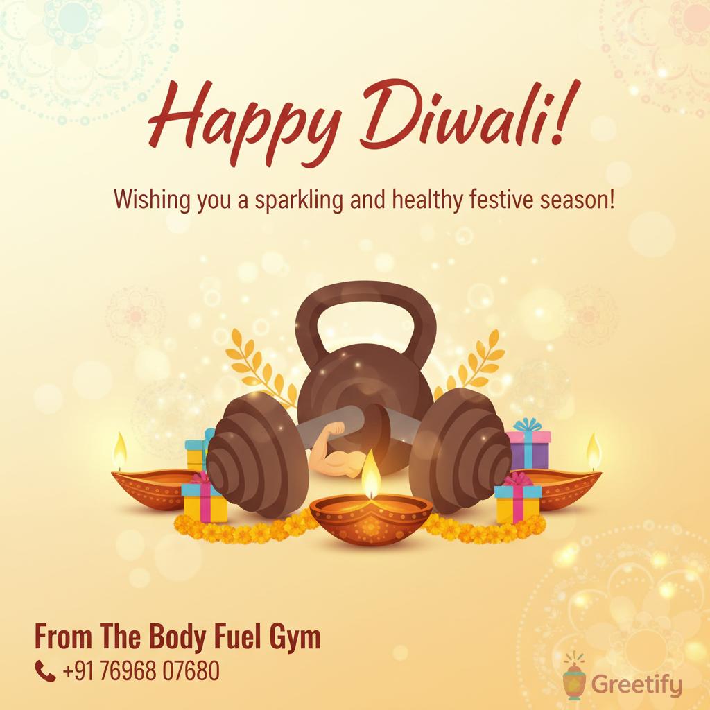Business Dhanteras greeting - The Body Fuel Gym